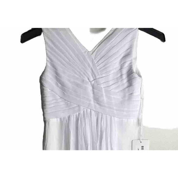 A-Line Pleated Chiffon Floor-Length Junior Girls Dress‎ white- J Size 10. Easter - Picture 6 of 16